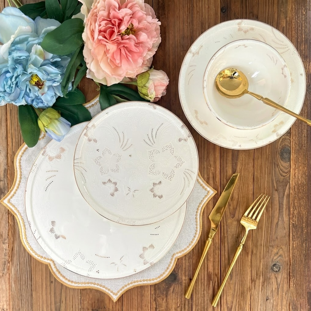 طقم أطباق مائدة فاخر 24 قطعة Diva Lady