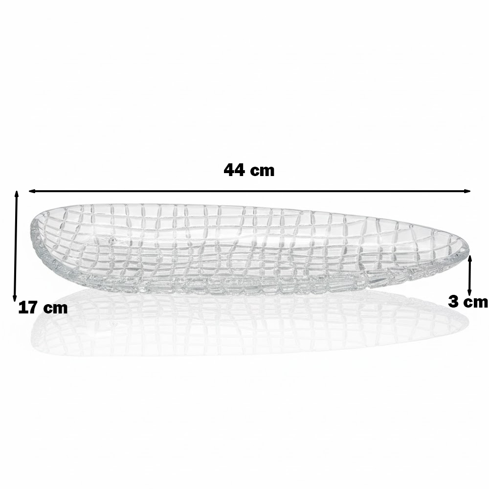 طبق تقديم زجاجي فاخر