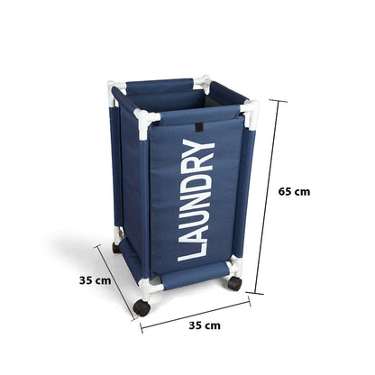 سلة غسيل ذات حجرة واحدة مع غطاء، المقاس: ارتفاع 65 × عرض 35 × طول 35