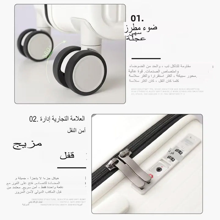 حقيبة سفر خفيفة الوزن متعددة الوظائف مع شحن USB، سعة كبيرة 20 أو 24 بوصة