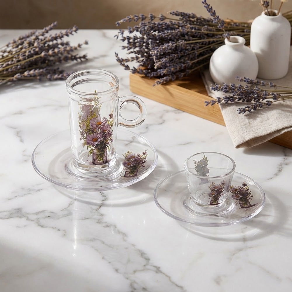 طقم استكانة وفنجان 18 قطعة Alkuwaity Al Awal الكويتي الأول