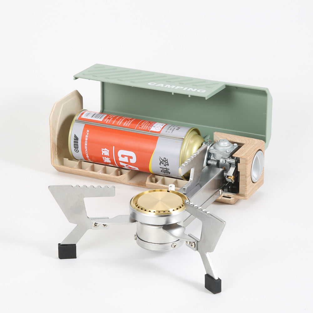 موقد تخييم قابل للطي مع حقيبة تخزين