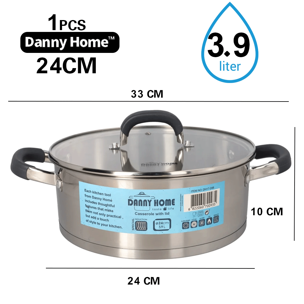 قدر طبخ ستانلس ستيل بغطاء