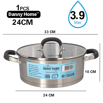 قدر طبخ ستانلس ستيل بغطاء