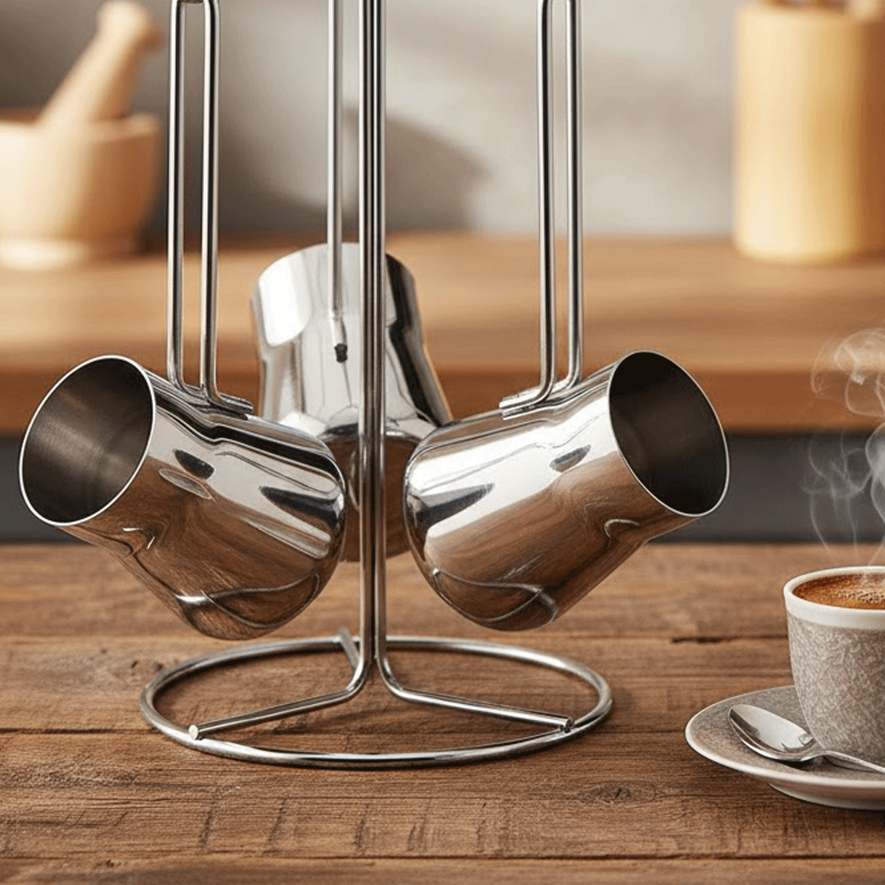 طقم أواني قهوة مع حامل 3 قطع