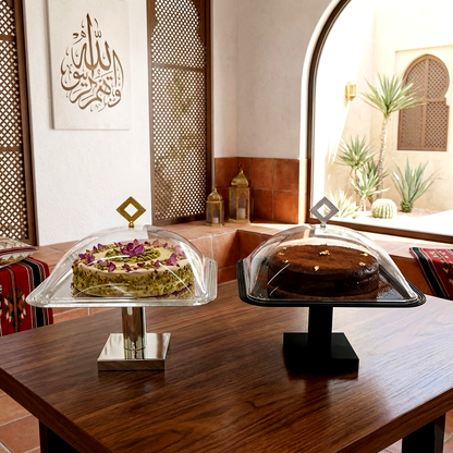 طبق تقديم كيك بغطاء وسط Diva Lady