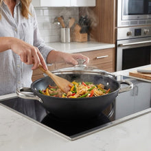 مقلاة ووك من الحديد الزهر - أسود