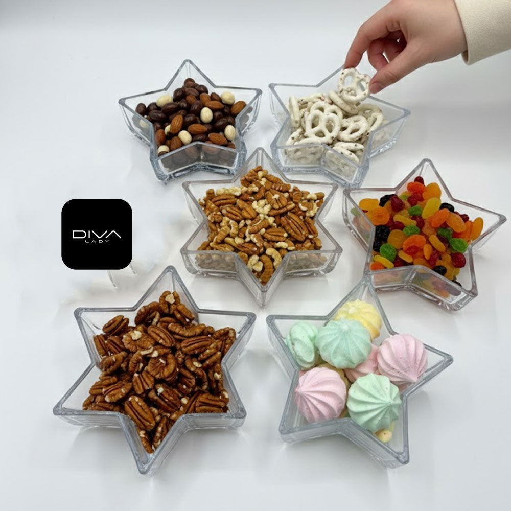 صحن تقديم نجمي زجاجي