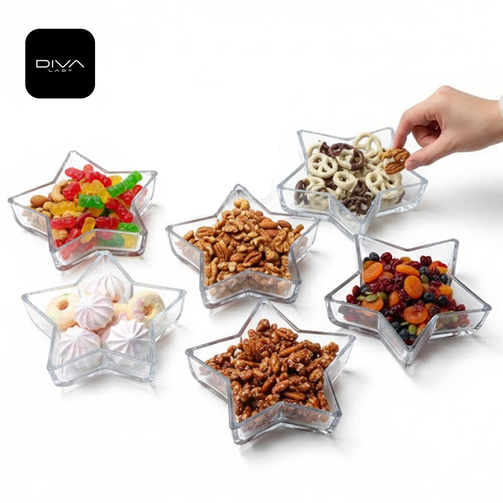 صحن تقديم نجمي زجاجي