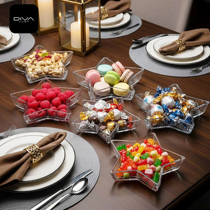 صحن تقديم نجمي زجاجي