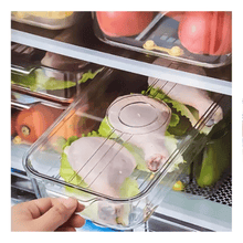 صندوق تخزين للثلاجة بغطاء