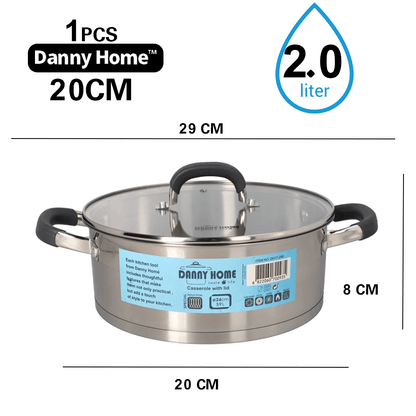 قدر طبخ ستانلس ستيل بغطاء