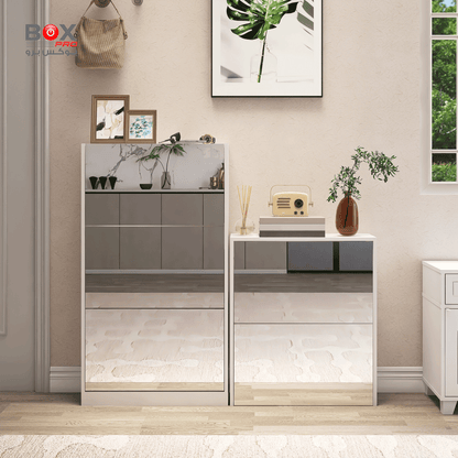 خزانة أحذية مع مرآة طولية