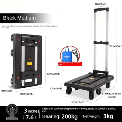 عربة أدوات محمولة قابلة للطي متينة