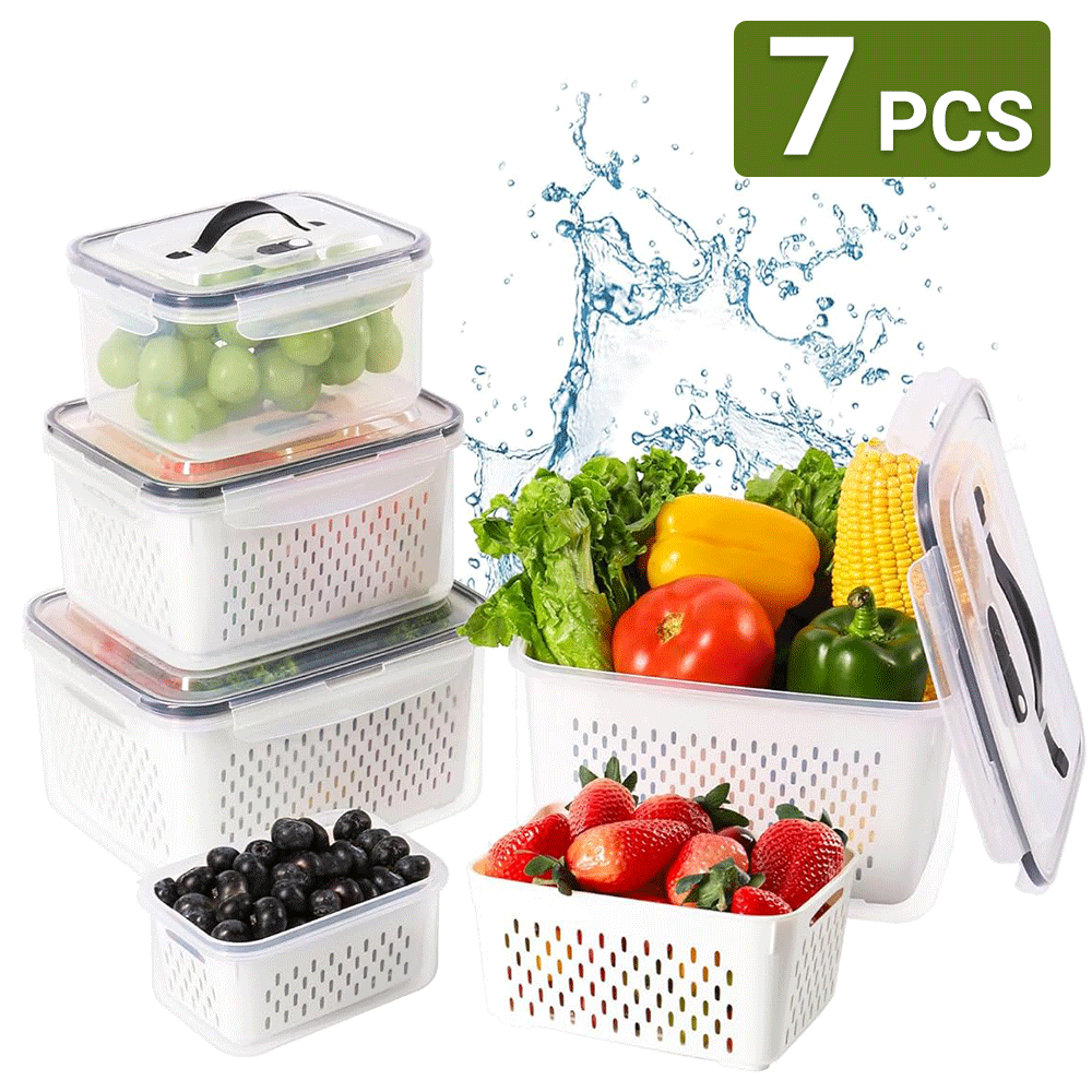 طقم صناديق ثلاجة للتخزين 7 قطعة