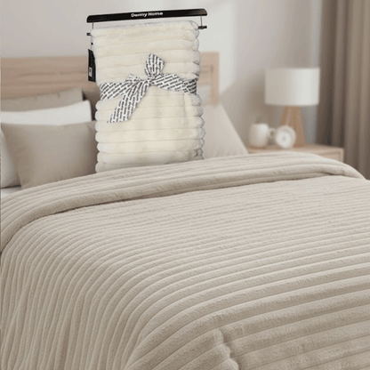 بطانية فاخرة من فرو الأرنب