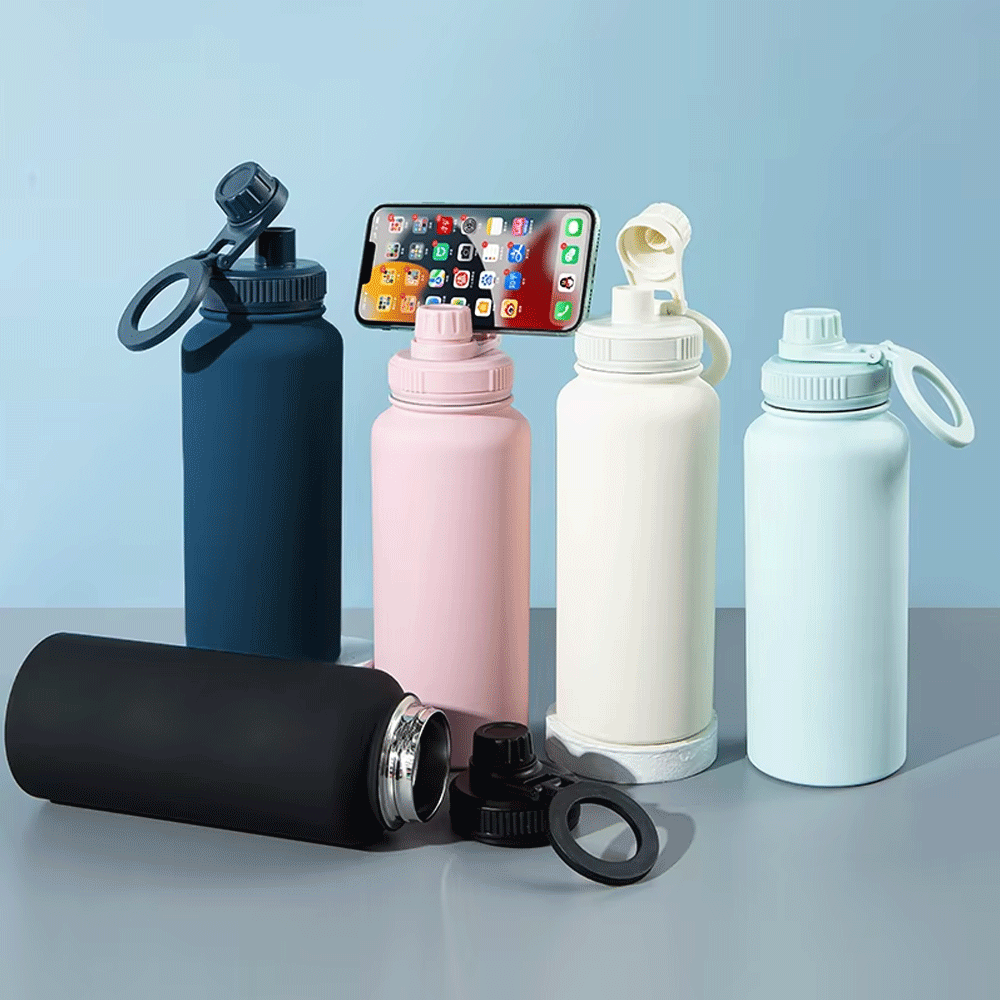 قارورة حرارية مع ستاند هاتف 1000/1200 ملل