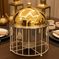 سخان طعام فاخر بتصميم عصري / ذهبي