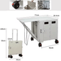 عربة مع طاولة تخييم قابلة للطي