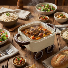 سخان طعام زجاجي مربع صغير 0.5 لتر