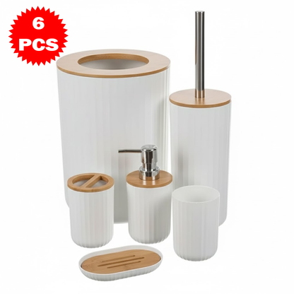 طقم حمام فاخر 6 قطع بتصميم عصري