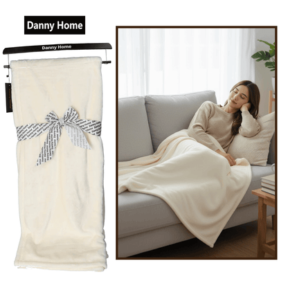 بطانية قطيفة ناعمة فاخرة كريمي