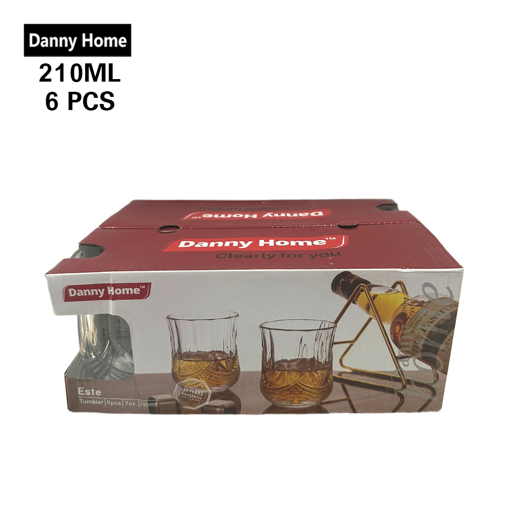 أكواب كريستال إستي 6 قطع 210 مل Danny Home