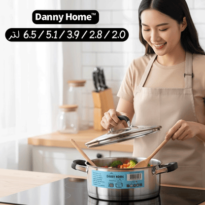 قدر طبخ ستانلس ستيل بغطاء