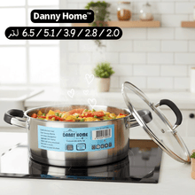 قدر طبخ ستانلس ستيل بغطاء