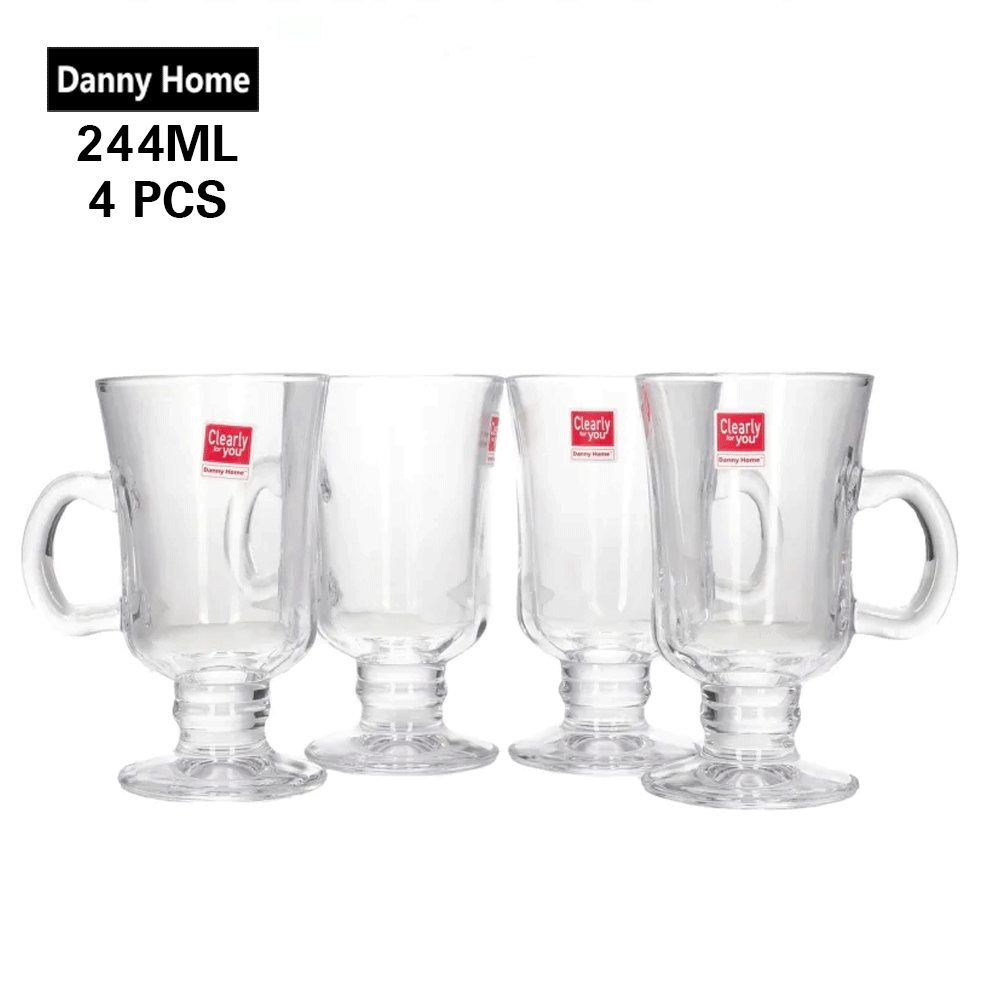 أكوب لاتيه زجاجي ٤ قطع ٢٤٤ ملي