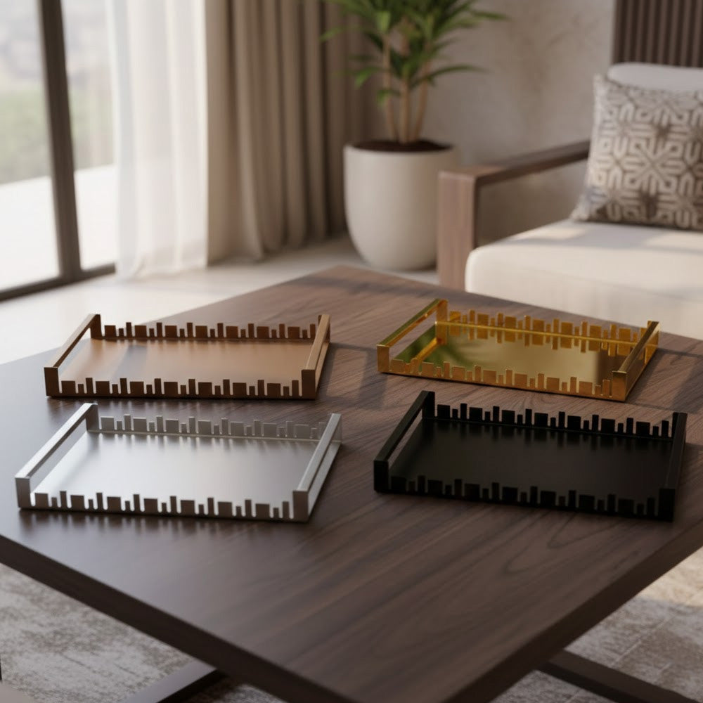 صينية تقديم معدنية