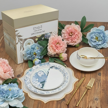 طقم أطباق مائدة فاخر 24 قطعة Diva Lady