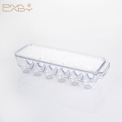 بوكس الثلاجة تخزين البيض شفاف