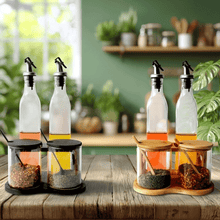 مجموعة توابل زجاجية 4 قطع