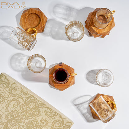 طقم استكانه وفناجين عربية 18 قطعة