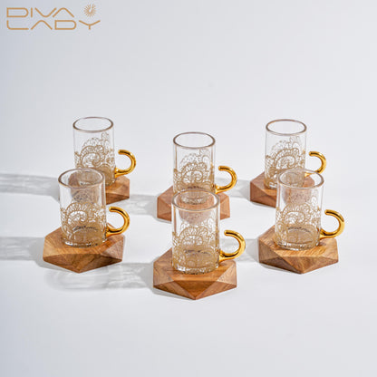 طقم استكانه وفناجين عربية 18 قطعة