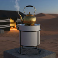 موقد و شواية فحم معدنية شكل دائري