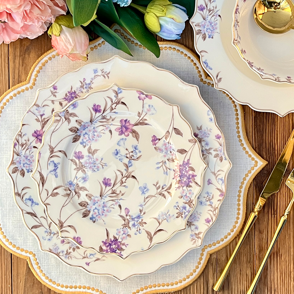 طقم أطباق مائدة فاخر 24 قطعة