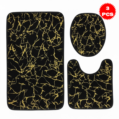 طقم سجاد حمام 3 قطع بنقشة الرخام