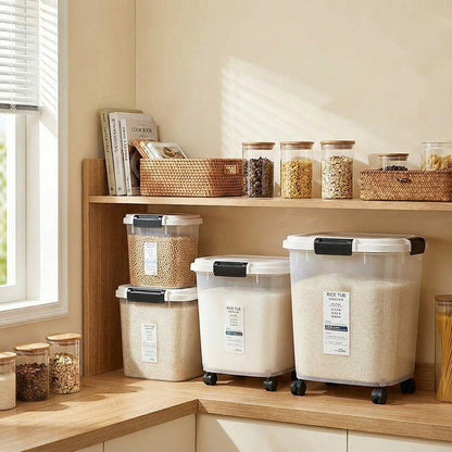 حاوية محكمة الإغلاق لتخزين الأرز والحبوب