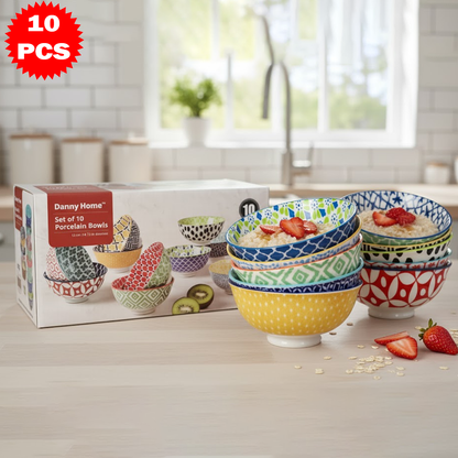 طقم أطباق مزركش ألوان