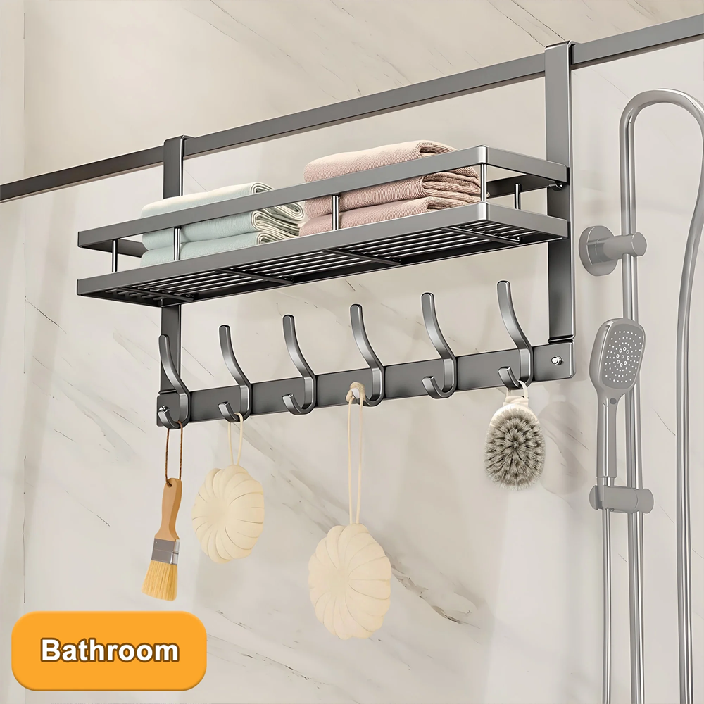 علاقة باب مع رف تخزين علوي