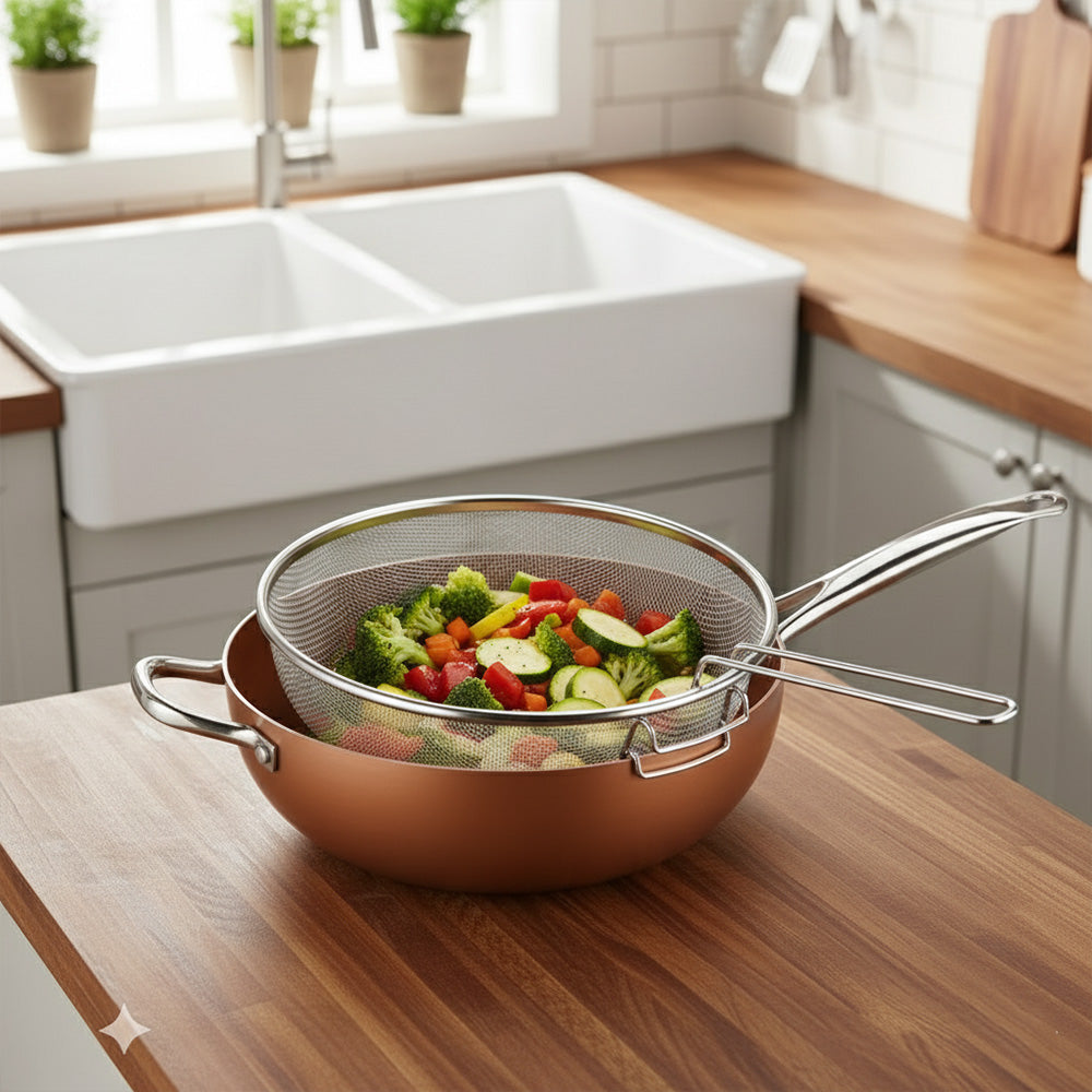 سلة قلي من الفولاذ