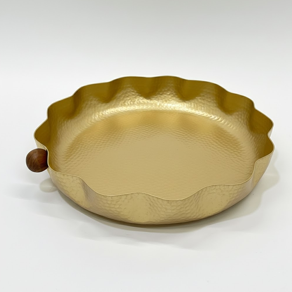 صينية تقديم معدنية كبيرة