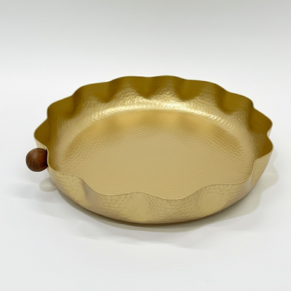 صينية تقديم معدنية كبيرة