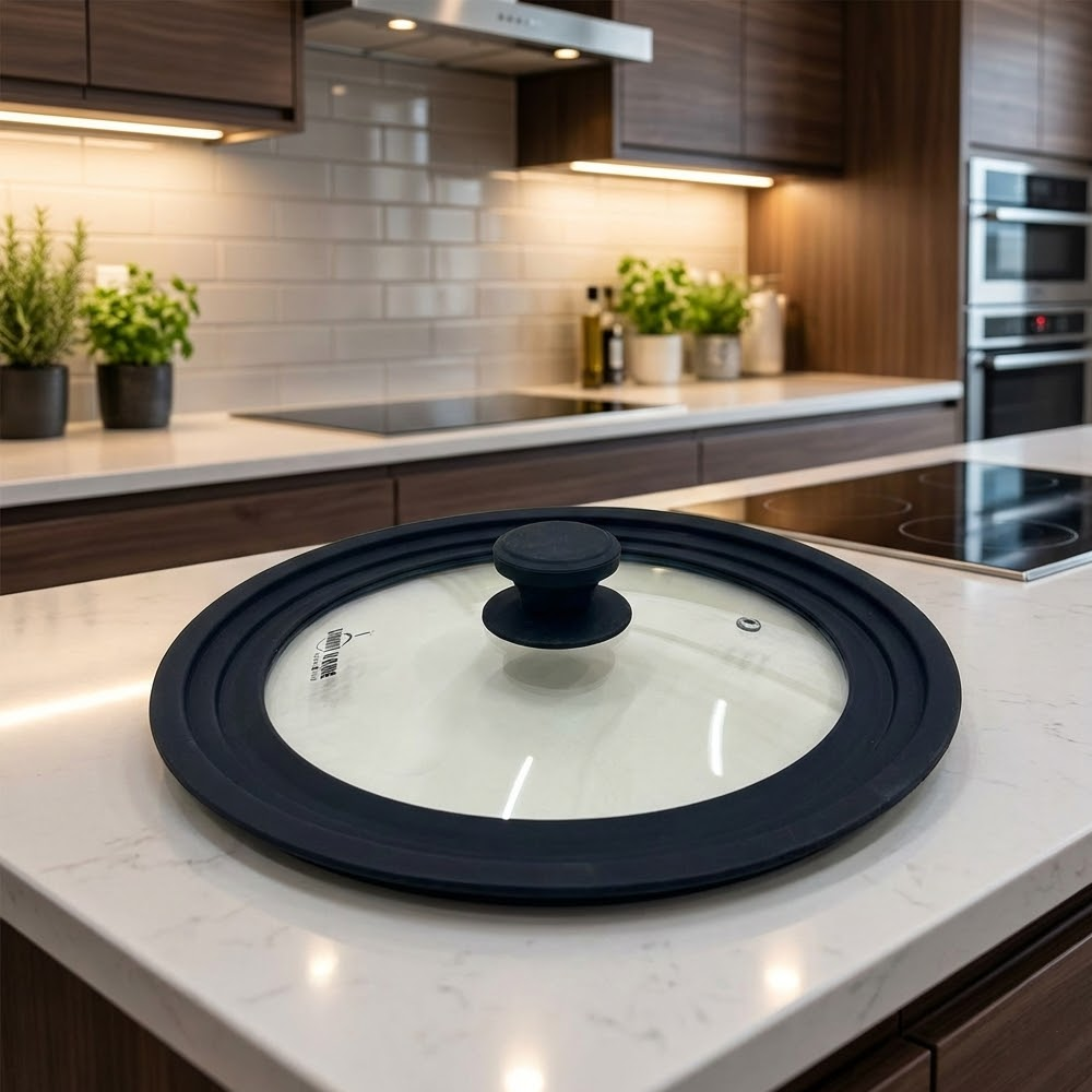 غطاء مقلاة زجاجي حراري