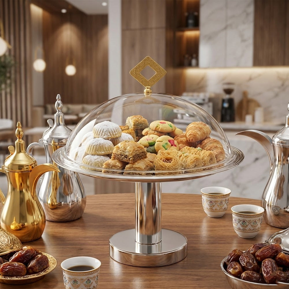 طبق تقديم كيك بغطاء Alkuwaity Al Awal الكويتي الأول
