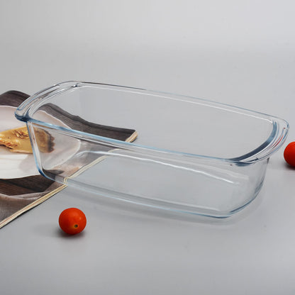 طبق فرن زجاجي مستطيل