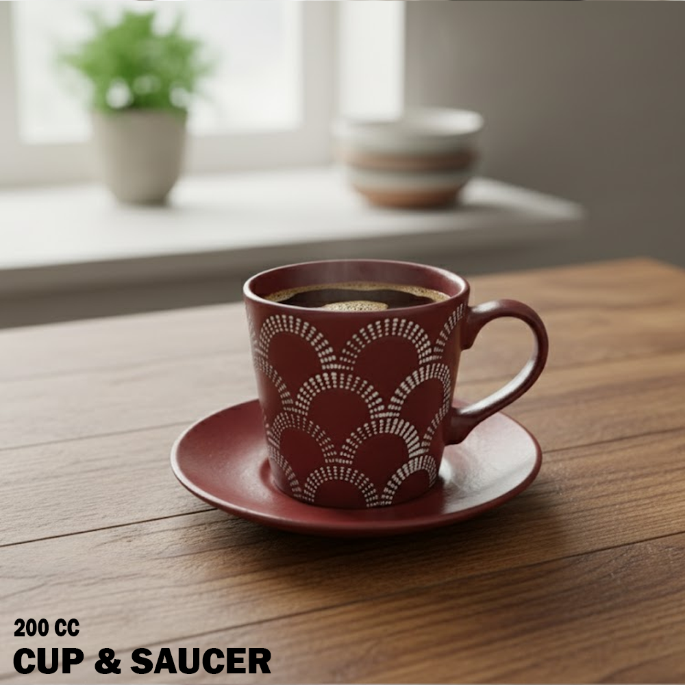 طقم فناجين  بتصميم قناطر