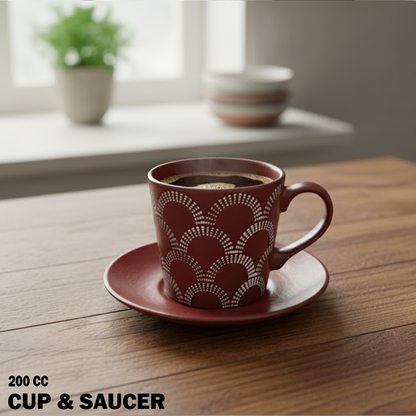 طقم فناجين  بتصميم قناطر